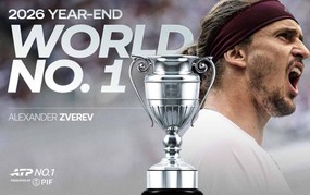 Zverev phá kỷ lục của Agassi khi chính thức kết thúc năm 2026 ở vị trí số 1 thế giới