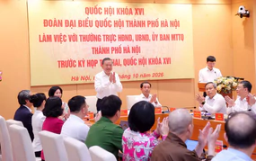 Tổng Bí thư, Chủ tịch nước Tô Lâm dự buổi làm việc chuẩn bị Kỳ họp thứ Hai, Quốc hội khóa XVI của Đoàn đại biểu Quốc hội Hà Nội