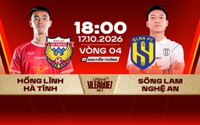 Link xem trực tiếp bóng đá Hồng Lĩnh Hà Tĩnh vs Sông Lam Nghệ An 18h00 hôm nay, V-League vòng 4