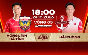 Link xem trực tiếp bóng đá Hồng Lĩnh Hà Tĩnh vs Hải Phòng 18h00 hôm nay, V-League vòng 5