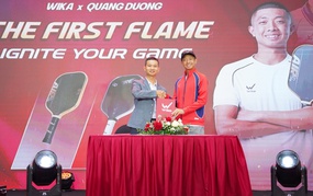Thần đồng Pickleball Quang Dương ra mắt bộ sưu tập vợt mới mang tên "First Flame"