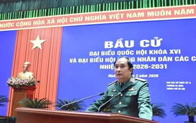 Bầu cử Quốc hội và HĐND: Bộ Tổng Tham mưu tổng duyệt chương trình khai mạc bầu cử