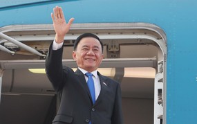 Thường trực Ban Bí thư Trần Cẩm Tú về tới Hà Nội, kết thúc tốt đẹp chuyến thăm chính thức Lào và Campuchia