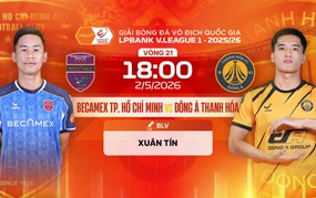 Link xem trực tiếp bóng đá Becamex TPHCM vs Đông Á Thanh Hóa 18h hôm nay, V-League vòng 21