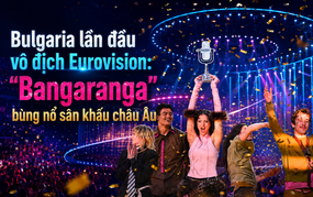 Bulgaria lần đầu vô địch Eurovision: "Bangaranga" bùng nổ sân khấu châu Âu