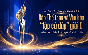 Giải Báo chí Quốc gia lần XX: Báo Thể thao và Văn hóa "lập cú đúp" giải C nhờ góc nhìn kiến tạo và văn hóa