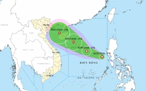 Áp thấp nhiệt đới trên Biển Đông có khả năng mạnh lên thành bão số 1