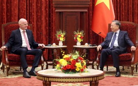 Tổng Bí thư, Chủ tịch nước Tô Lâm tiếp Chủ tịch FIFA Gianni Infantino