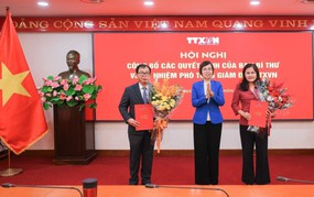 Hội nghị "Công bố các quyết định của Ban Bí thư về bổ nhiệm Phó Tổng giám đốc Thông tấn xã Việt Nam"