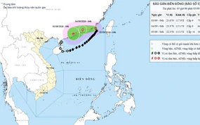 Bão số 5 di chuyển về phía đất liền Quảng Đông (Trung Quốc)