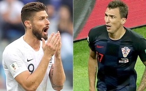 Giroud vs Mandzukic: Những tiền đạo 'lạc loài' (VTV6 trực tiếp Pháp vs Croatia)