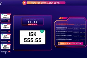 Đấu giá biển số xe ô tô siêu đẹp ngày 28/5/2025