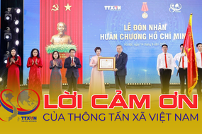 LỜI CẢM ƠN CỦA THÔNG TẤN XÃ VIỆT NAM