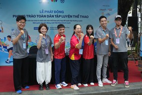 Hai võ sĩ ASIAD 20 gây xúc động tại lễ phát động phong trào toàn dân tập thể thao