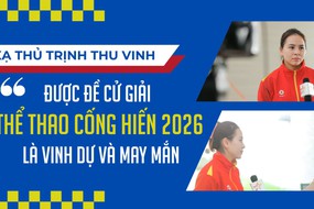 Xạ thủ Trịnh Thu Vinh: 'Được đề cử giải Thể thao Cống hiến 2026 là vinh dự và may mắn'