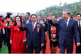 Tổng Bí thư và Thủ tướng dự Lễ khởi công, động thổ đồng loạt các trường nội trú liên cấp biên giới