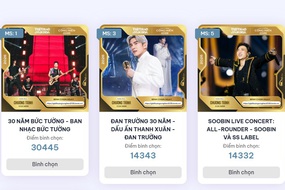 Bình chọn Giải Âm nhạc Cống hiến 2026: Đan Trường và SOOBIN bám đuổi nhau sát sao