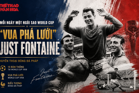 Mỗi ngày một ngôi sao World Cup: "Vua phá lưới" Just Fontaine