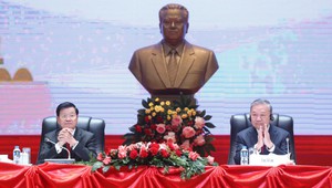 Tổng Bí thư Tô Lâm và Tổng Bí thư, Chủ tịch nước Lào chủ trì Hội nghị thông báo kết quả Đại hội XIV của Đảng Cộng sản Việt Nam