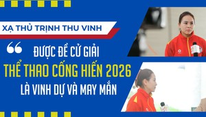 Xạ thủ Trịnh Thu Vinh: 'Được đề cử giải Thể thao Cống hiến 2026 là vinh dự và may mắn'