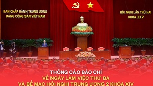 Thông cáo báo chí về ngày làm việc thứ ba và bế mạc Hội nghị Trung ương 2 khóa XIV