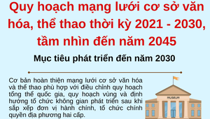 Các mục tiêu phát triển đến năm 2030 được đề ra tại Quy hoạch mạng lưới cơ sở văn hóa và thể thao