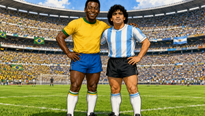 Thơ World Cup: Vua bóng đá Pele và Maradona