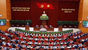 Thông cáo báo chí về ngày làm việc thứ hai Hội nghị Trung ương 3 khóa XIV