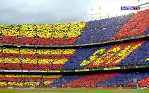 Sân Camp Nou biến thành bức tranh Mosaic