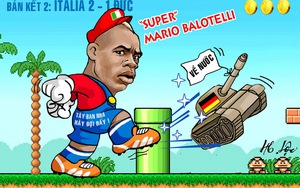 "Super" Mario Balotelli đá bay "xe tăng" Đức về nước