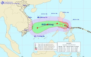 Bão Hagupit sẽ đi vào khu vực phía Đông Biển Đông