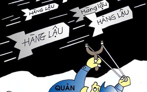 Hàng lậu - Tranh của họa sĩ Duy Liên
