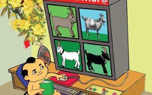 Chăn dê - Tranh của họa sĩ Nop