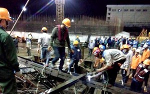 Vụ sập giàn giáo công trường Formosa (Hà Tĩnh): Công tác cứu hộ được tiến hành suốt đêm