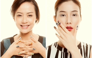 Diễm My 9x, Hồng Ánh, Hoàng Thùy Linh vẽ móng tay cứu tê giác