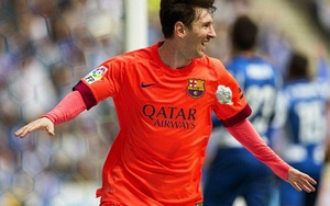 Messi tri ân Tito Villanova sau trận thắng Espanyol