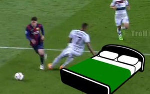 ẢNH CHẾ: Messi chọc thủng 'bức tường' Neuer. Boateng ngủ giữa trận