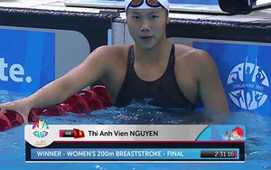 TUYỆT VỜI! Về nhất nội dung 200m ếch, Ánh Viên đã có HCV thứ 8!
