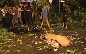 VIDEO: Mưa dông quật chết người, nhiều phương tiện giao thông 'nát xác' trên đường phố Hà Nội