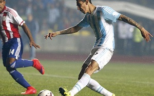 Di Maria ghi bàn vào lưới Paraguay, nâng tỉ số lên 3-1 cho Argentina