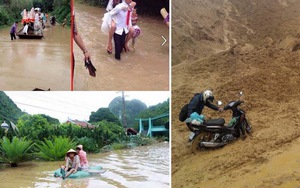 Giao thông giữa mưa lụt: Những hình ảnh 'chưa từng thấy trên đường'