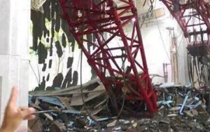 VIDEO: Khoảnh khắc cần cẩu đè sập trần Thánh đường Mecca, 345 thương vong