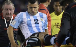 Sergio Aguero lại chấn thương, Man City lo sốt vó