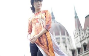 Hoa hậu Thu Thủy mang áo dài Việt tới châu Âu