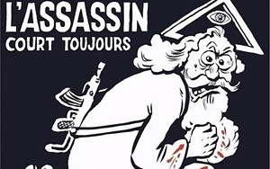 1 năm vụ thảm sát, Charlie Hebdo vẽ tranh Chúa trời đeo súng AK