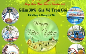 Công viên nước Hồ Tây siêu khuyến mãi mừng xuân Bính Thân và lễ Valentine 2016
