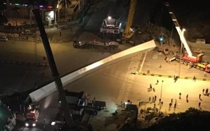 Sự cố rơi dầm cầu ở Hà Nội: Nhà thầu khẳng định dầm thép được giữ an toàn