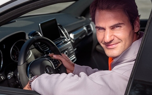 Federer cùng gia đình quảng cáo cho Mercedes-Benz