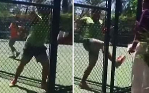 Sốc với hình ảnh tay vợt hung dữ đuổi đánh trọng tài