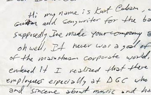 Đấu giá bức thư bàn đến khả năng giải thể Nirvana của Kurt Cobain